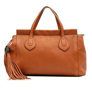 Gucci Leather Lady Tassel Top Handle Bag
